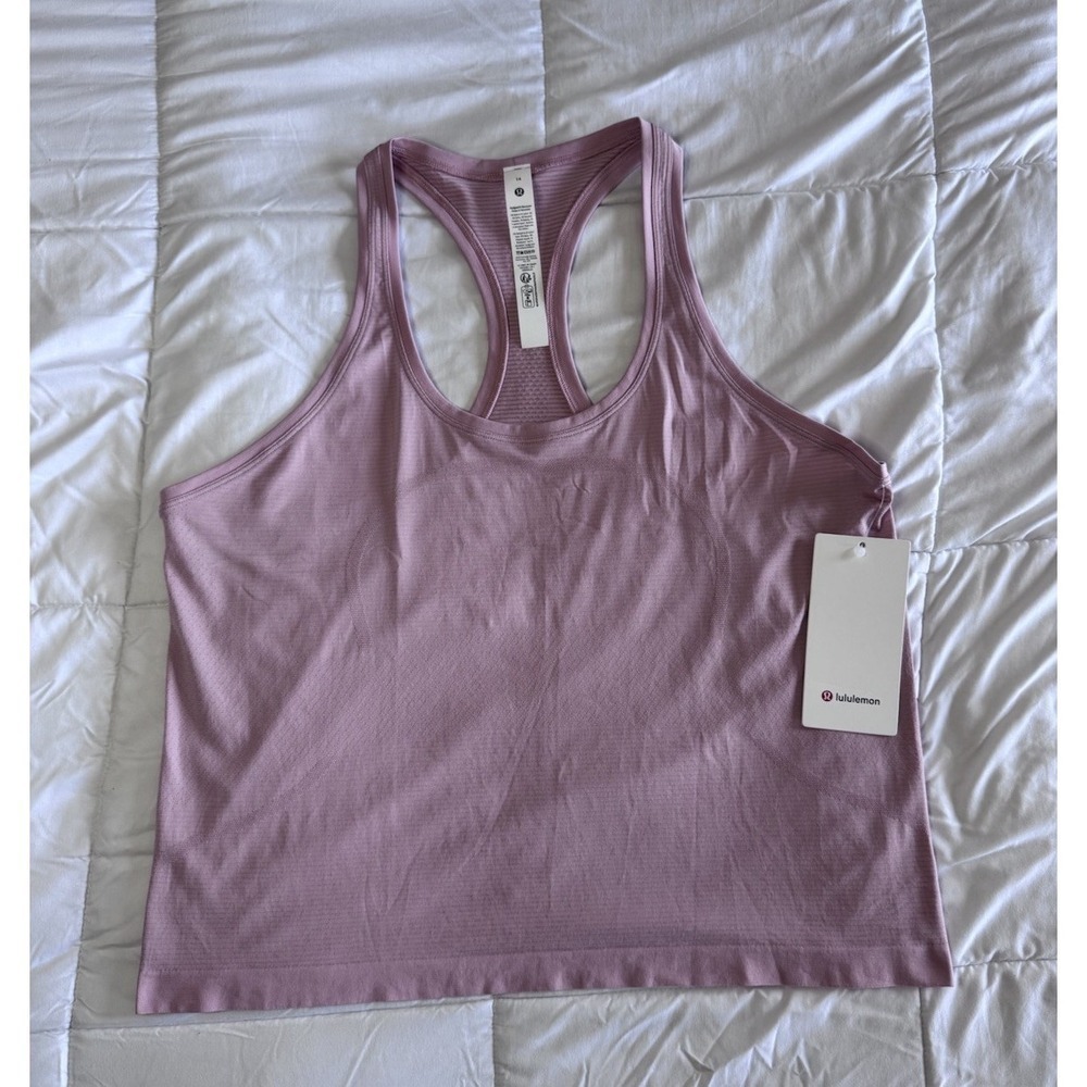 Lululemon Swiftly Tech Racerback Tank 2.0 Race Sz 14 Pink Haze, NWT, MSRP $58